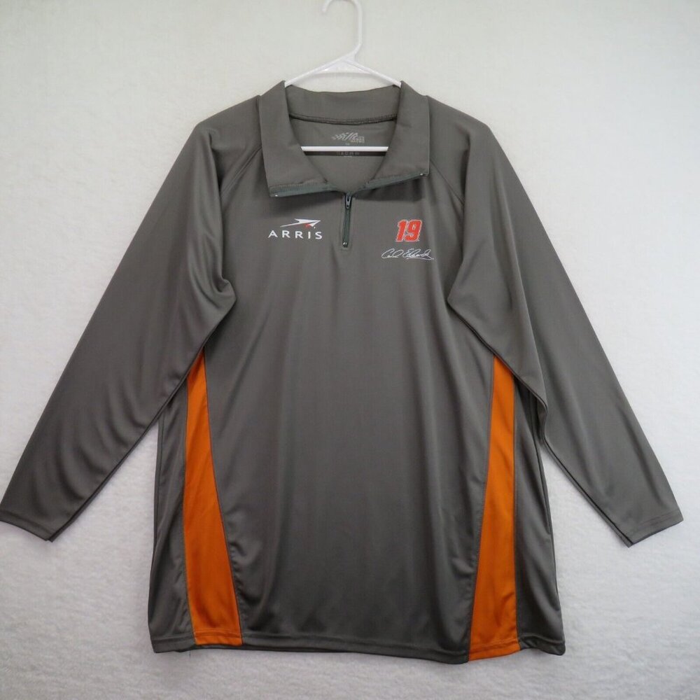 Joe Gibbs Racing Shirt Adult 1XL  1/4 Zip Pullover Carl Edwards 19 Arris NASCAR‎